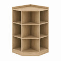 Eckregal Bücherregal Eiche hell Spanplatte fünfeckig 60 x 60 x 90 cm