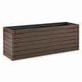 Hochbeet Pflanzkasten Dunkelbraun WPC Rechteckig 150 x 50 x 54 cm