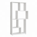 Bücherregal Weiß aus Spanplatte rechteckig 60 x 24 x 186 cm mit 6 Fächern