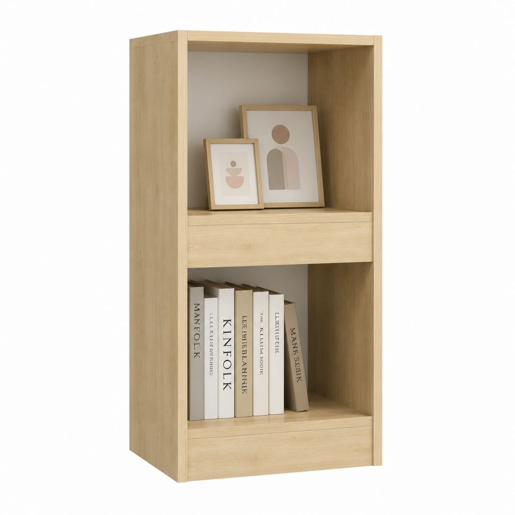 Bücherregal Standregal Eiche hell Spanplatte rechteckig 60 x 30 x 120 cm
