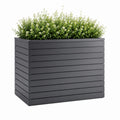 Hochbeet Pflanzkübel aus anthrazit pulverbeschichtetem verzinktem Stahl rechteckig 100 x 40 x 80 cm